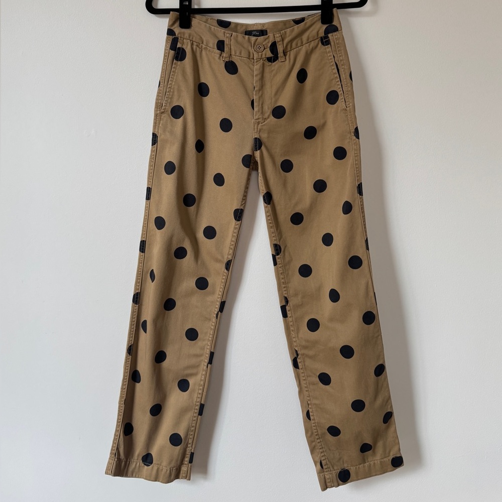 J-Crew polka dot trousers